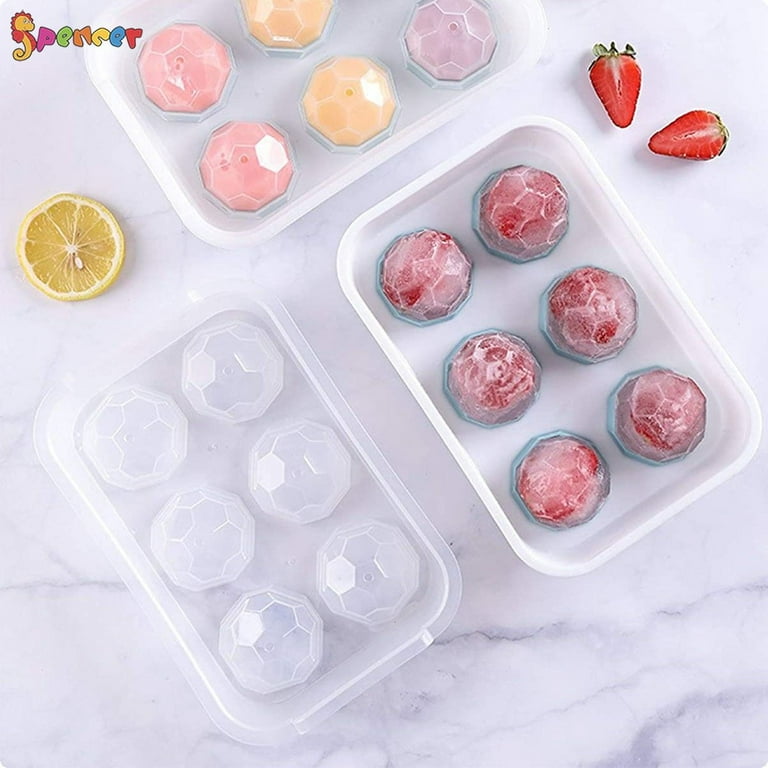 Round Ice Cube Tray Ice Ball Maker Reusable Large Ice Sphere Mold