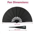 thumbnail image 3 of 2 Pack Large Folding Clack Fan – Loud Snap Hand Fan for Line Dance, Rave, Festival, Performance, Cosplay, Costume & Cooling, 3 of 10