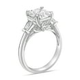 thumbnail image 2 of Brilliance Fine Jewelry 925 Sterling Silver Asscher Simulated White Diamond and Channel Cubic Zirconia Gemstone Cocktail Ring, 2 of 2