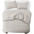 Bedsure Linen Duvet Cover King Linen Color, 3 Pieces, 1 Duvet Cover