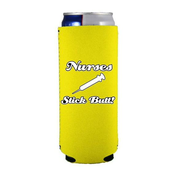 Nurses Stick Butt Slim Can Coolie (Yellow)