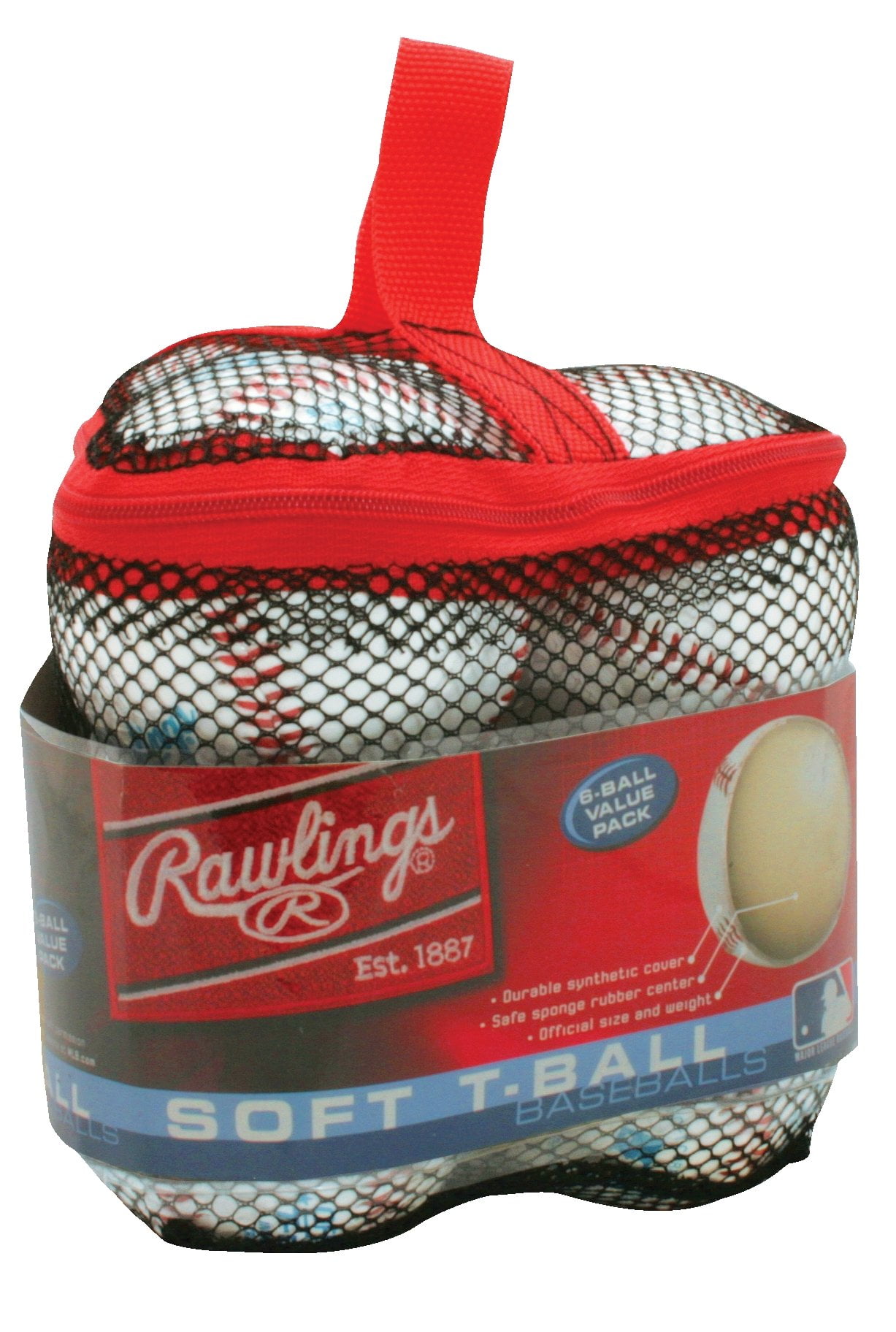 Photo 1 of (6 Pack) Rawlings 6U Official League TVB Soft T-Balls
