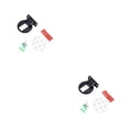 thumbnail image 2 of Scienceny Tope de puerta componente modificado hogar Hotel Oficina pequeño soporte anticolisión puertas tope soporte Hardware reemplazo negro Negro 2piezas Scienceny  CBP491402, 2 of 6