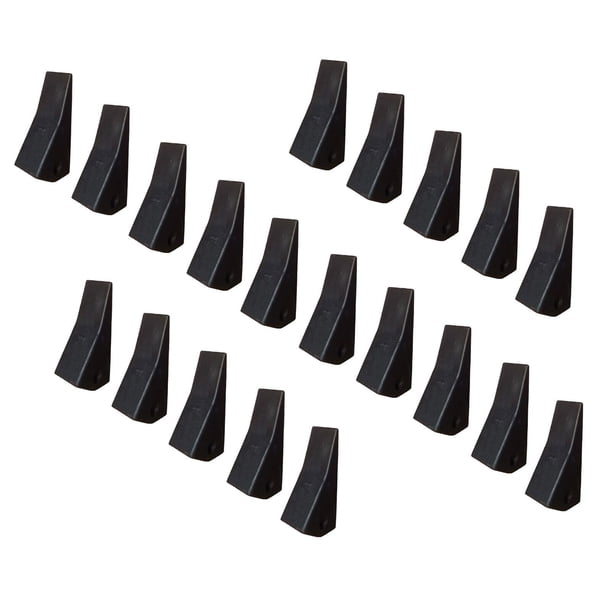 3-Pack Backhoe / Skid Steer Bucket Teeth With Pins - Fits John Deere, Case, Terex