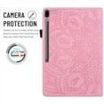 thumbnail image 6 of Dteck Retro Flower Pattern Leather Case for Samsung Tab S6 10.5" SM-T860 T865,Folio Flip Kickstand Card Holder Strap Shockproof Cover 10.5 inches,Pink, 6 of 6
