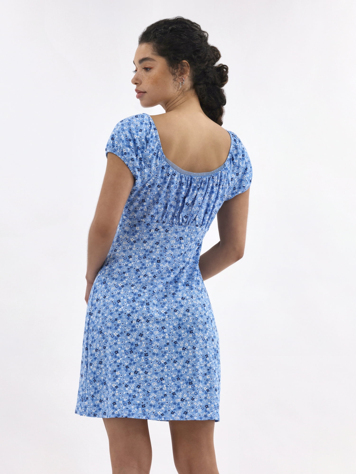No Boundaries Puff Sleeve Mini Dress, Women's