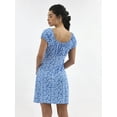 thumbnail image 3 of No Boundaries Puff Sleeve Mini Dress, Women's, 3 of 5
