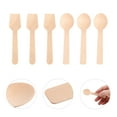 thumbnail image 4 of 200pcs Disposable Wooden Spoons Party Tableware Natural Eco-friendly Shovels, 4 of 8
