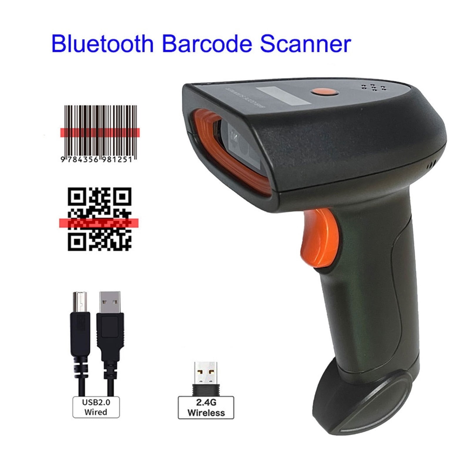Embedded Mini Barcode Scanner Scan 2D 1D Wireless Barcode Scanner CMOS QR Code Reader Battery Level Indicator Voice Reminder ,Easy to Operate