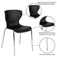 thumbnail image 4 of Flash Furniture Lowell Contemporary Design Black Plastic Stack Chair, 4 of 11