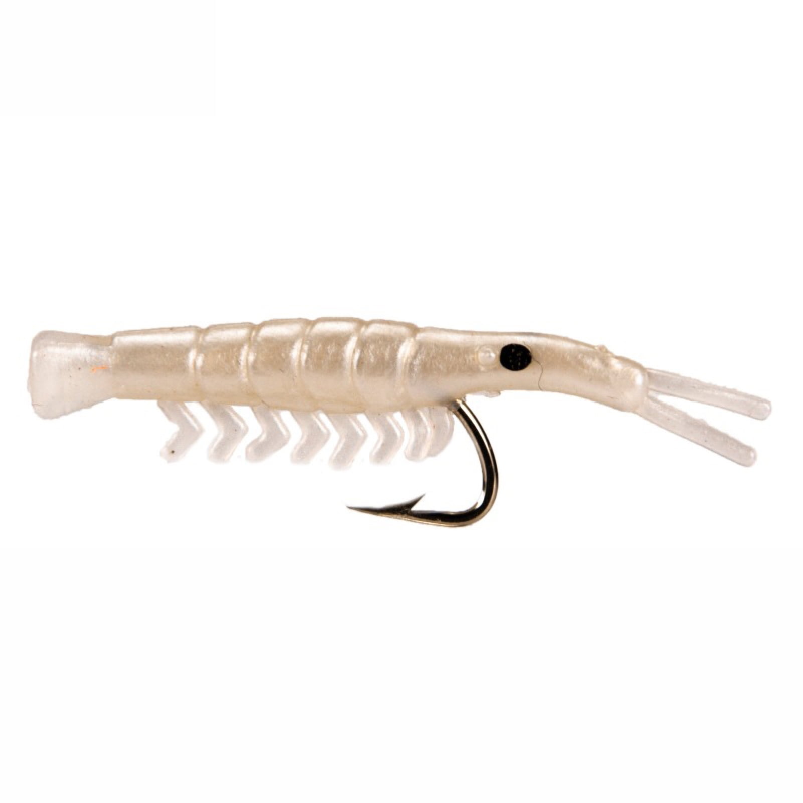 100Pcs/Set Fake Shrimp-Shaped Lure with Sharp Hook Soft Bionic Faux Bait for  Outdoor Fishing 