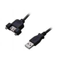 StarTech.com USBPNLAFAM1 Black Panel Mount USB Cable A to A