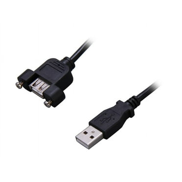 StarTech.com USBPNLAFAM1 Black Panel Mount USB Cable A to A