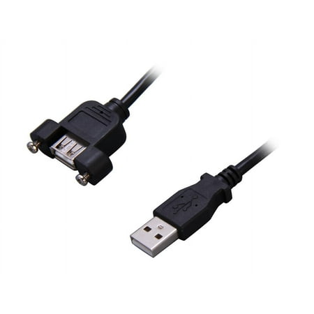 UPC: 0065030835404 | StarTech.com USBPNLAFAM1 Black Panel Mount USB Cable A to A