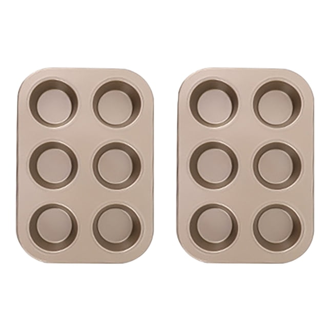 Teissuly 4/6/9/12 Hole Muffin Pan Baking Utensils Nonstick Cupcake Baking Pan Mini Pie Baking Pan Heavy-Duty Carbon Steel Muffin Tray Oven Baking Standard Baking Pan Teissuly WER202312131747