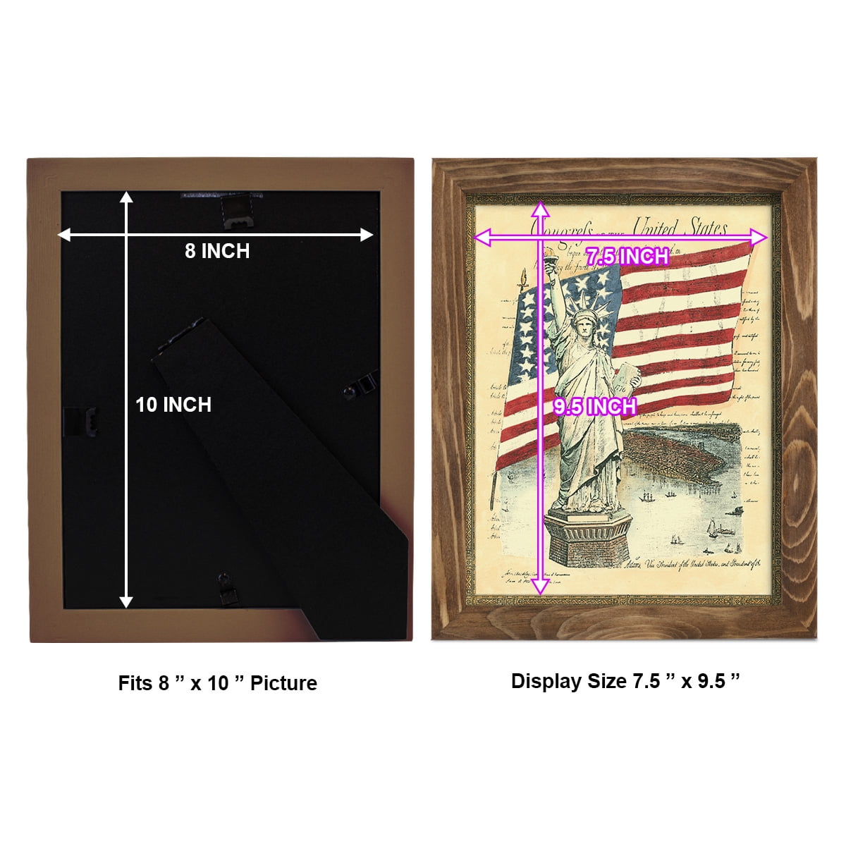 USE D # Proud To Be An American I -Framed Print w/glass-Walnut