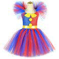 thumbnail image 3 of Disfraz de Pomni para niños, vestido con tutú de dibujos animados, el increíble payaso de circo digital, disfraces de cosplay para niñas, ropa para fiesta de carnaval y Halloween, 3 of 5