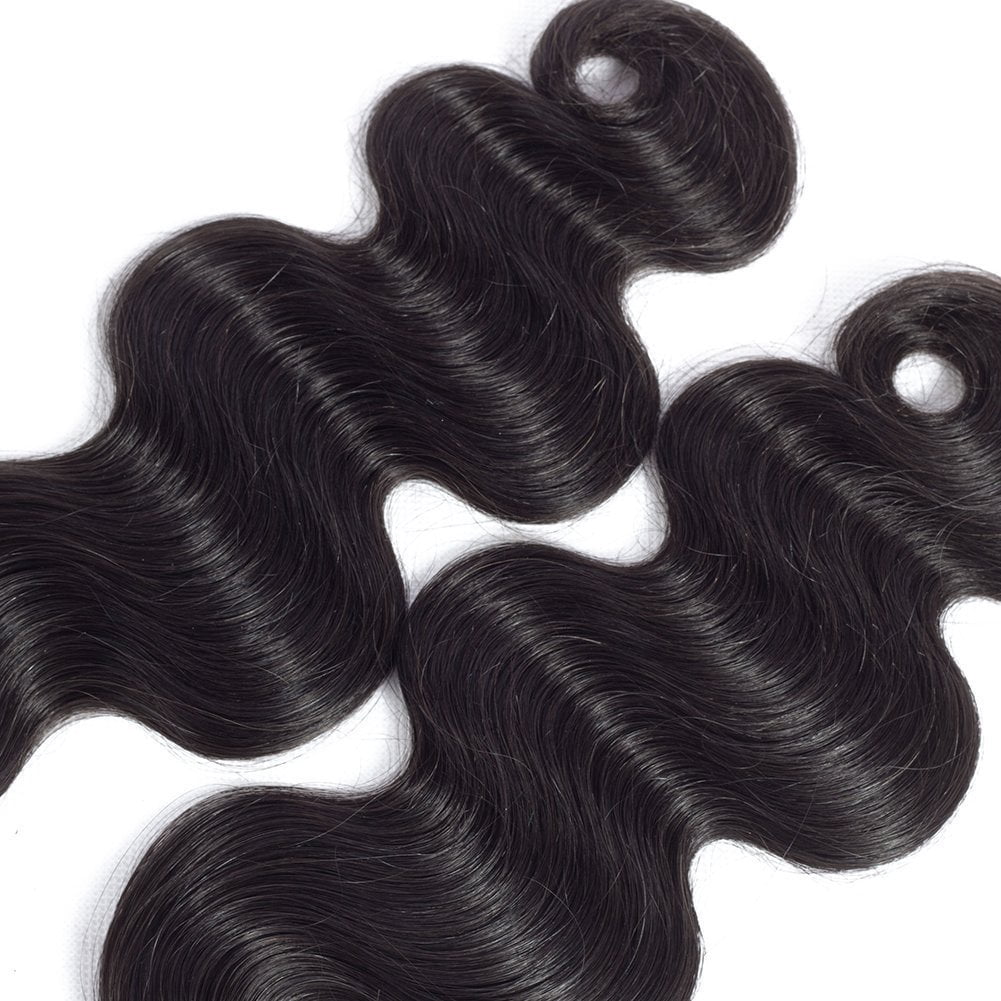 Ustar Affordable 100% Human Hair Body Wave One Bundle 10"-30"inch Natural BLACK 10"