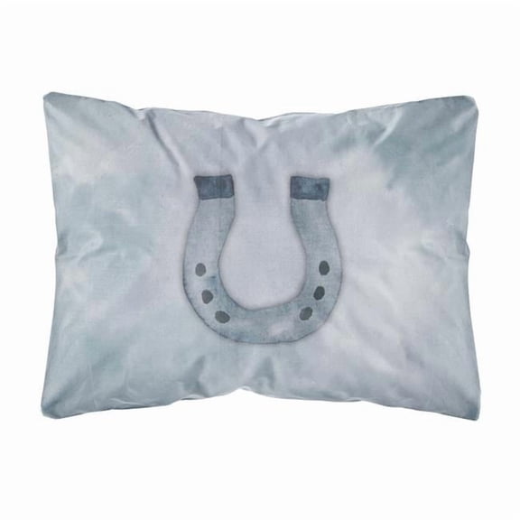 Horseshoe Watercolor Canvas Fabric Decorative Pillow
