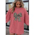 thumbnail image 4 of Trendy Women's Graphic Sweatshirt with Bow Pattern and Checkered Details - [ZhiHiMeRi] | (US 12-14)L, 4 of 6