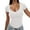 White, variant on Timegard Going out Tops for Women Summer V Neck Short Sleeve Solid Color Casual Slim Comfy Tee Shirts