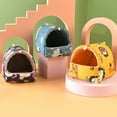 thumbnail image 5 of HEVIRGO Guinea Pig Nest Cartoon Pattern Pet Hideout Warm Small Animal Hamster Squirrel Bed House Cage Accessories Green Cotton, 5 of 8