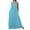 Blue, variant on Maxi Dress for Women Sleeveless Solid Color Loose Fit Tank Dress with Pockets Black L