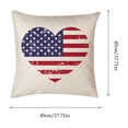 thumbnail image 3 of 4th of July Throw Pillow Covers,Cushion Cover,Flag Star Heart Pattern Decorative Pillowcase for Independence Day Sofa Couch Bed Home Outdoor Car, 3 of 7