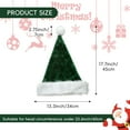 thumbnail image 4 of ‌Velvet Plush Santa Hat for Men Women - Plush Unisex Christmas Hat for Xmas, New Year Parties & Holiday Decor, 4 of 7