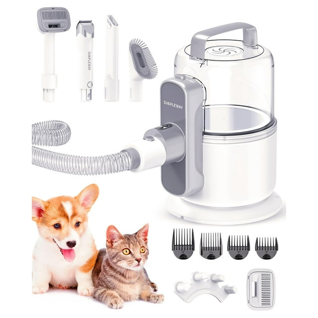 Kit de aspiradora para peluquería canina, forma sencilla de eliminar el pelo, con 6 accesorios