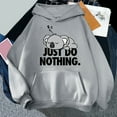 thumbnail image 2 of shqvo Just Do Nothing Hoodie Women Cute Graphic Lightweight Sweatshirts Long Sleeve Oversized Casual Workout Cute Hoodies Pullover Tops Hooded Sweatshirts for Teen Girls, 2 of 4
