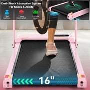 Simpfree Walking Vibration Pad with 8% Incline,3 in 1 Walking Pad with Handle Bar,2.5HP Treadmills for Home/Office/Gym,Under Desk Treadmill 300LBS Capacity,2S Folding,Installation-Free