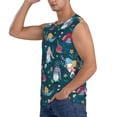 thumbnail image 3 of Fotbe Garden Gnomes In Flower Men's Camiseta sin Mangas Estampada para Hombres, Playera Casual para Gimnasio, Entrenamiento, Playa-Medium, 3 of 7