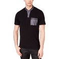 thumbnail image 1 of INC - Camiseta henley con bolsillo en contraste para hombre, color negro, XXL, 1 of 1
