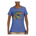 thumbnail image 3 of Dean Russo Raptor Animal Lover Womens Graphic T-Shirt, Light Blue, Medium, 3 of 6