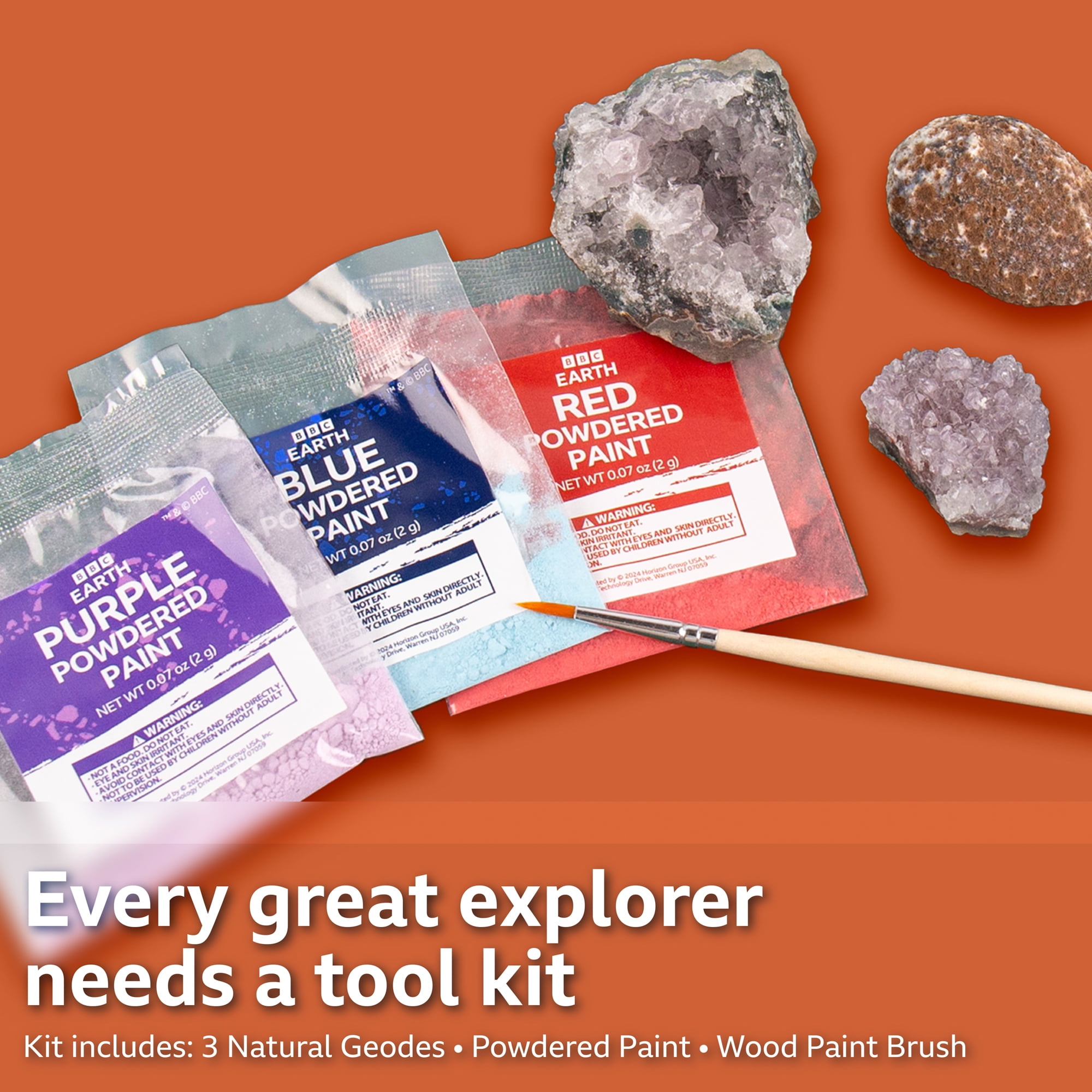 BBC Earth Break Your Own Natural Geodes Kit, Kids STEM Geology Science Set for Boys and Girls, Ages 6+