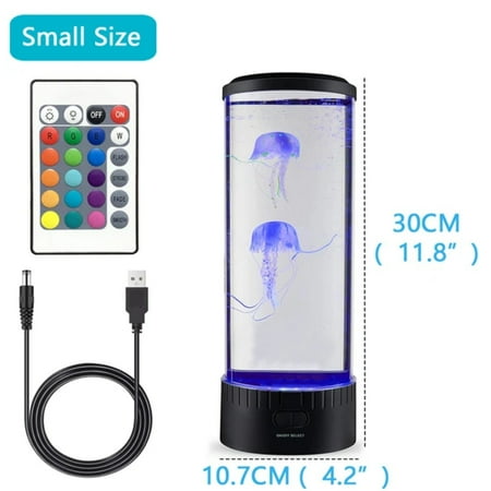 

NZISNG Jellyfish Lamp Color Changing Remote Control Aquarium Tank LED Night Light Birthday Gift USB Charging Relaxing Mood