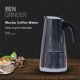thumbnail image 2 of Ounissouiy Mango ergonómico de acero inoxidable para una experiencia cómoda de taza Moka, tazas para máquina de café expreso Juegos de servir café y té, 2 of 6
