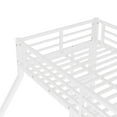 thumbnail image 4 of Twin XL over Queen Bunk Bed, Metal Space Saving Bunk Bed for Teens Adults, Noise Reduced Heavy Duty Metal Frame, No Box Spring Needed, with Safety Guardrails and Ladders, Off White, 4 of 11