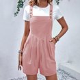 thumbnail image 2 of biudgviw Overalls for Women One Piece Bib Shortalls Rompers Square Neck Sleeveless Pleated Wide Leg Short Jumpsuits with Pockets, 2 of 6