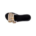 thumbnail image 1 of Sandalias de Deslizamiento de las Mujeres de Moda Dos Correas Sandalias Casuales con Cadena de Metal, Cómodos Zapatos de Fondo Plano para el Uso Al Aire Libre, 1 of 9
