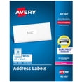 thumbnail image 1 of Etiquetas de dirección Avery 45160 láser de 1 x 2,6 pulgadas, color blanco, paquete de 7500, 1 of 8