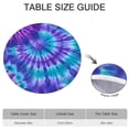 thumbnail image 6 of Purple Blue Tie Dye Spiral Pattern Round Fitted Tablecloth with Elastic Edge,Dining Table Cover Waterproof,Outdoor Round Tablecloth for Camping,Dining,Indoor and Outdoor, 6 of 7