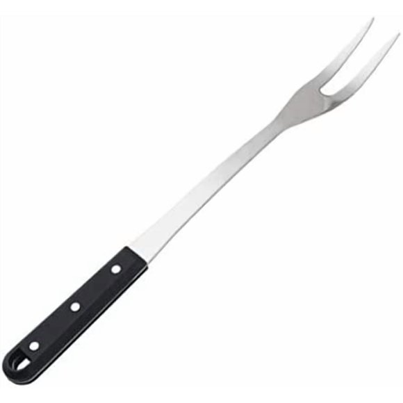 Stainless Steel Heavy Duty Barbecue Fork with Comfortable Grip Plastic Handle, Pack of 1
