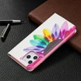 thumbnail image 6 of Dteck Case for Apple iPhone 12 Pro 6.1-inch,Patterned Flip PU Leather Wallet iPhone 12 6.1" Case Magnetic 3 Card Holder Slots with 1 Cash Pocket Protective Kickstand Shell Cover,Half Flower, 6 of 7