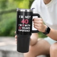thumbnail image 4 of 40th Birthday Gifts For Him, Women Mens 40th Birthday Gift Ideas, 40th Birthday Gifts For Men Funny, Forty Birthday Gifts For Men And Women, 40th Cups, 50th Tumbler with Handle, 4 of 6
