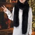 thumbnail image 6 of Jiibva Faux Turkey Feather Plush Warm Scarf Solid Color Thickened Scarf Soft Touch Scarves Wraps Long Scarf Accessories for Women, 6 of 7