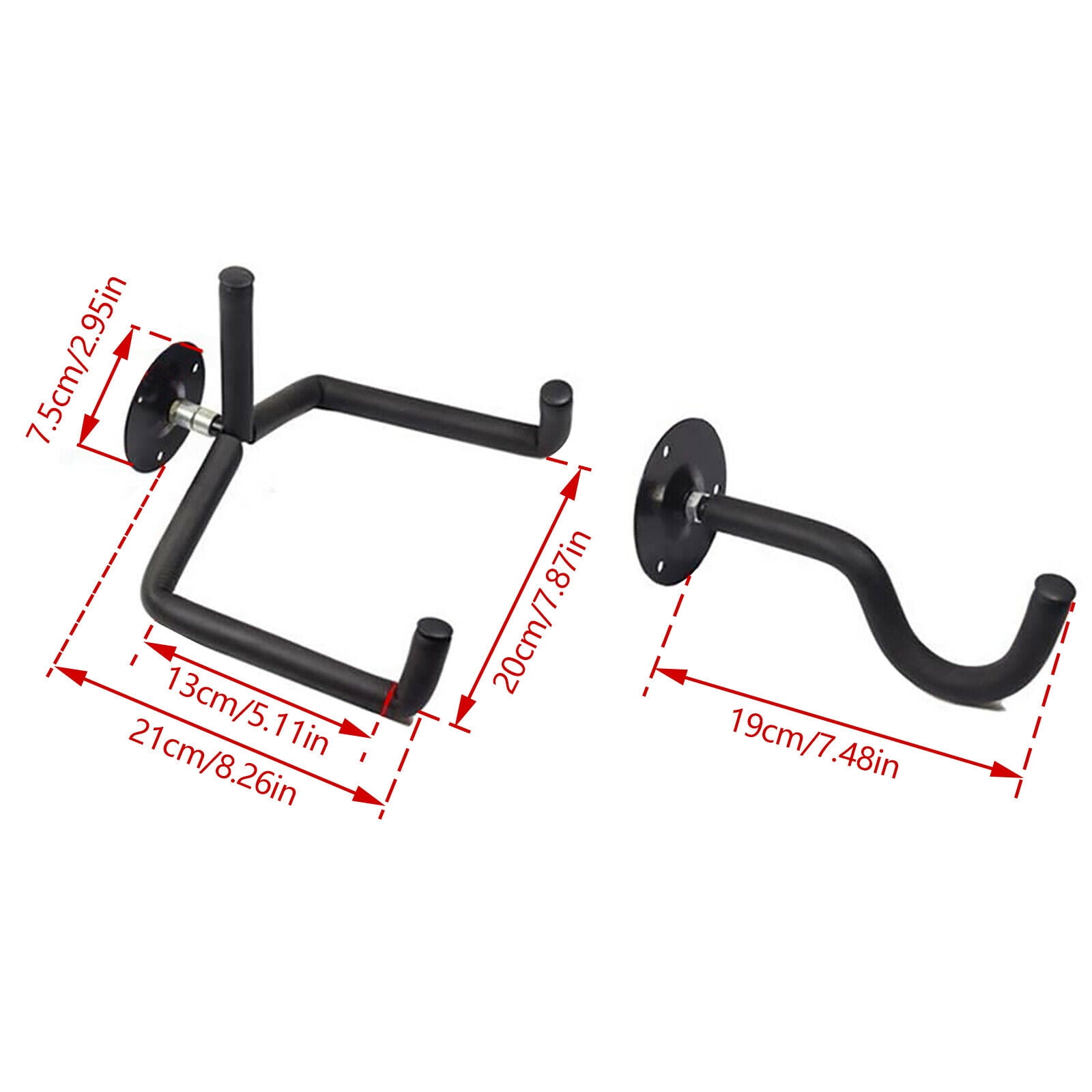 CNCEST 2 Pcs Guitar Hanger Hook Wall Mount Stand Holder Bass Wall Display Horizontal