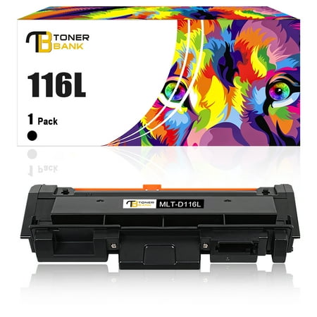 Toner Bank Compatible Toner Cartridge for Samsung 116L MLT-D116L MLTD116L MLT116L Xpress SL-M2825DW SL-2835DW SL-2885FW SL-2875FD SL-2875FW SL-M2625D Printer Ink (Black, 1-Pack)