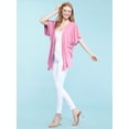 thumbnail image 5 of Made by Johnny Women's Kimono Style Short Sleeve Dolman Cardigan XXXXL PINK, 5 of 6
